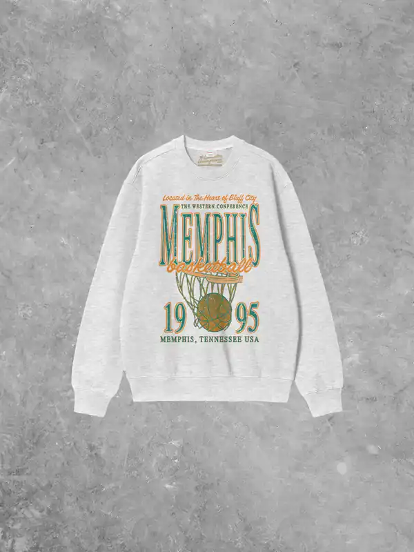 Memphis Basketball Boxy Cotton 90's Sweatshirt - the Clandestine Underground