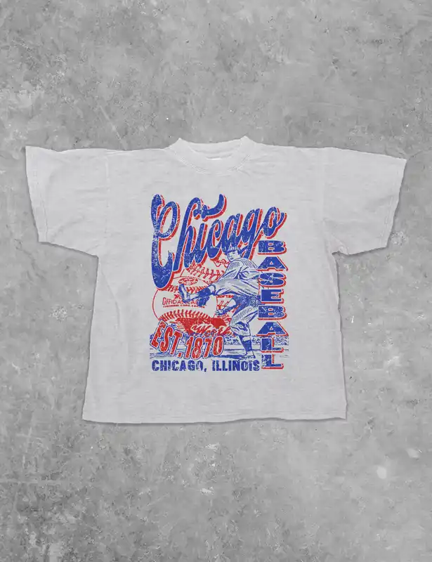 Chicago Baseball, Game Day Boxy Cotton T-Shirt