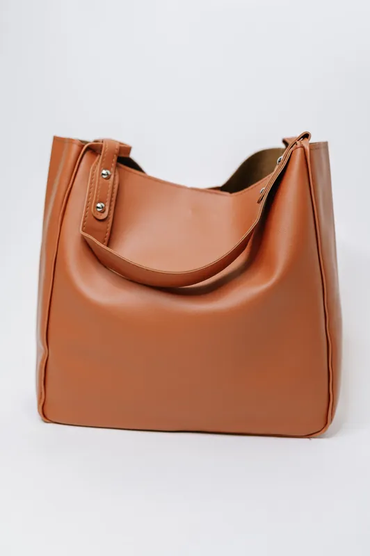 My Whole Life Shoulder Bag in Camel - Zenana