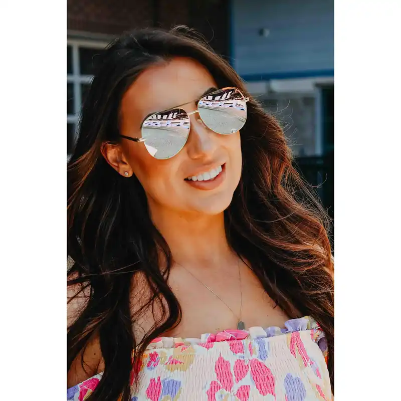 The Alex Pink/Gold - High Quality Unisex Aviator Sunglasses