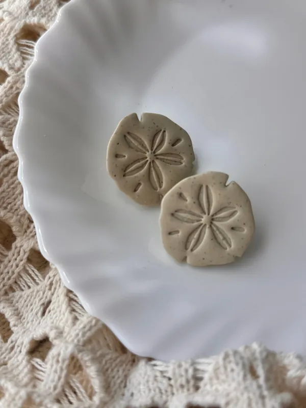 Sand Dollar Statement Studs - Shop Something Earthy