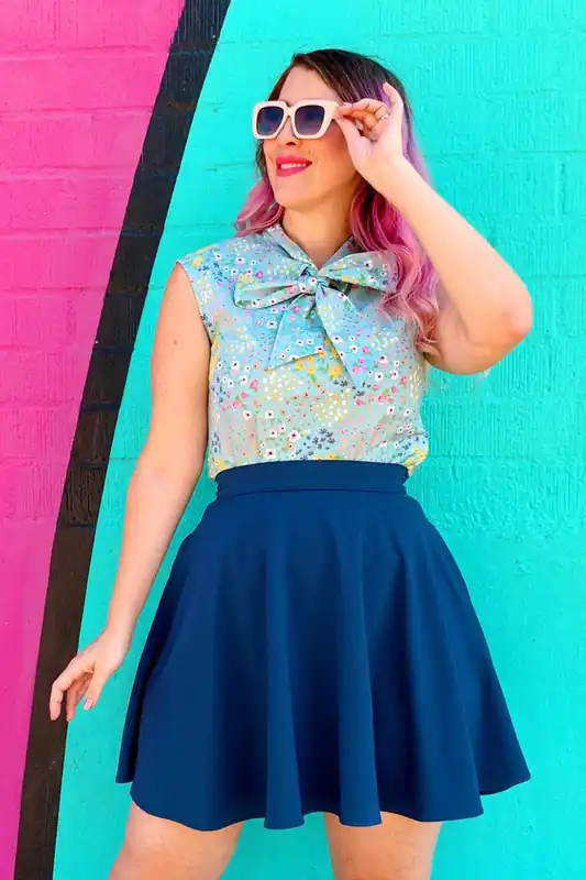 Ocean Blue Skater Skirt - Retrolicious