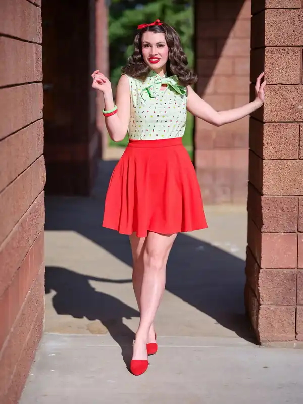 Tomato Skater Skirt - Retrolicious