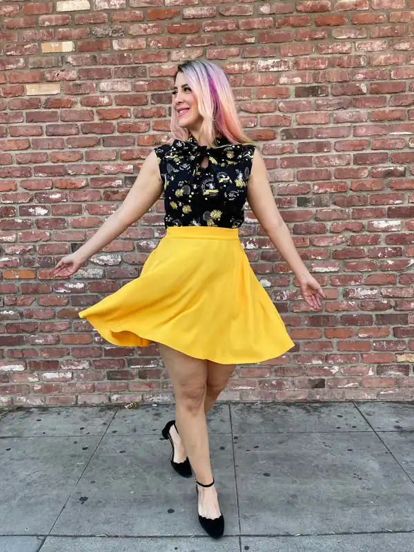 Marigold Skater Skirt - Retrolicious