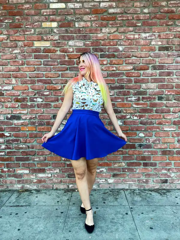 Royal Blue Skater Skirt - Retrolicious