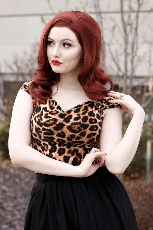 Isabel Top in Leopard - Retrolicious
