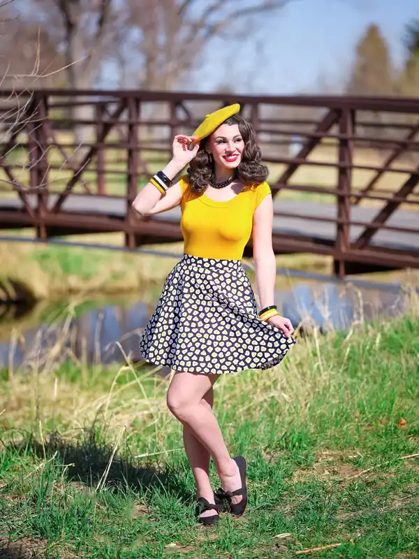Sunny Side Up Skater Skirt - Retrolicious