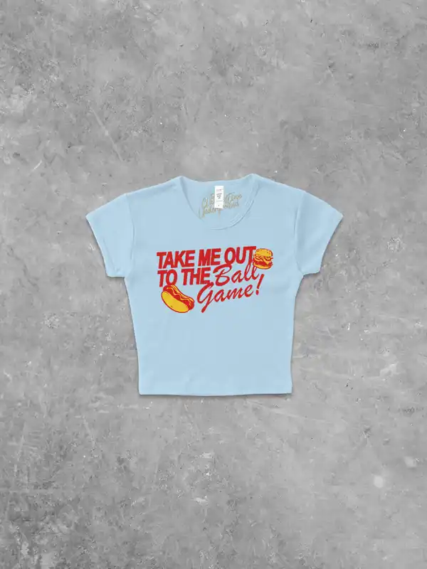 Take Me Out To The Ball Game Micro-Ribbed Baby Tee
