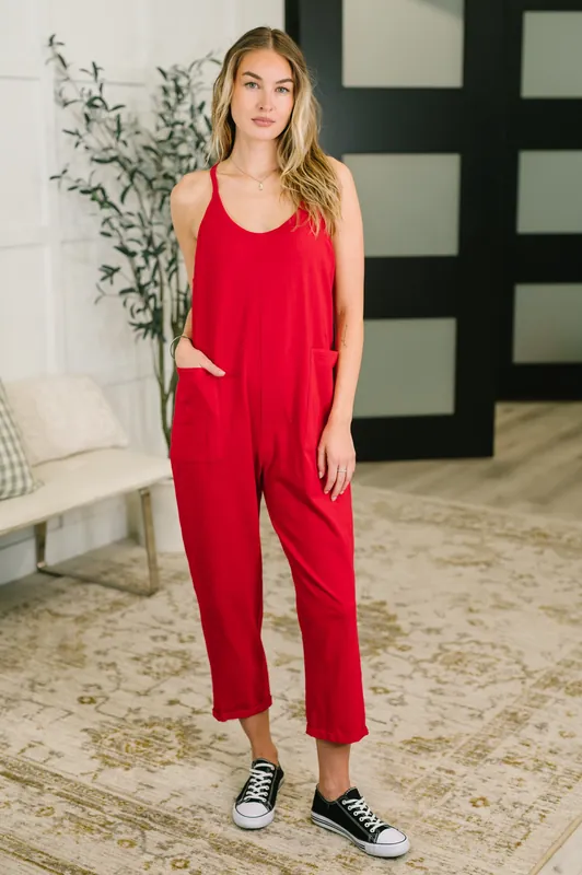 Totally Me Spaghetti Strap Jumpsuit - Zenana