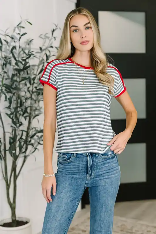 Country Stripe Casual Tee - Kori America