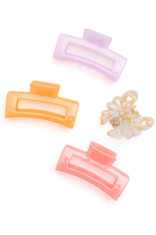 Large Jelly Claw Clip Set of 4 - The Dapper Squirrel