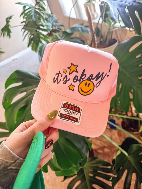 It's Okay! Smile & Star Trucker Hat - the Clandestine Underground