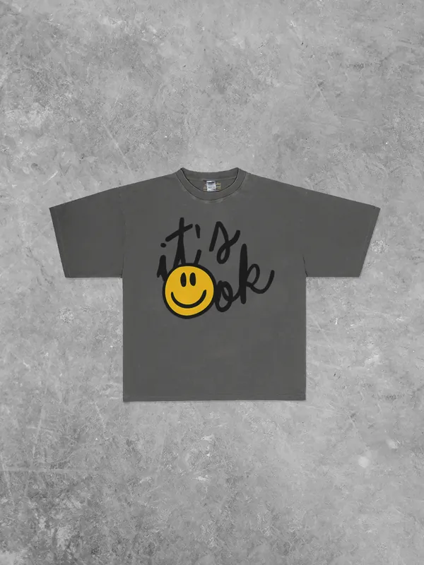 It's Ok, Smile Boxy Oversized Band T-Shirt