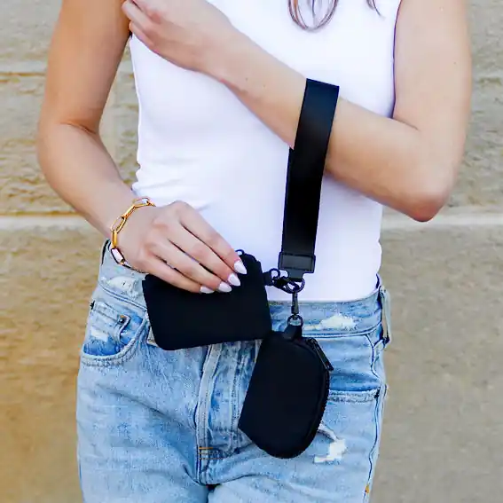 Clippable Dual Pouch Wristlet Wallet - Aili's Corner