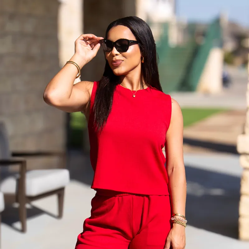 The Earhart Top, Red - Grace+Emma