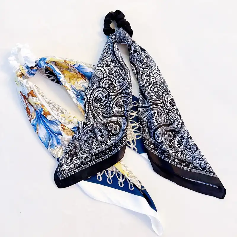 Nantucket Bandana Scarf Scrunch Set Of 2 - Ellisonyoung.com