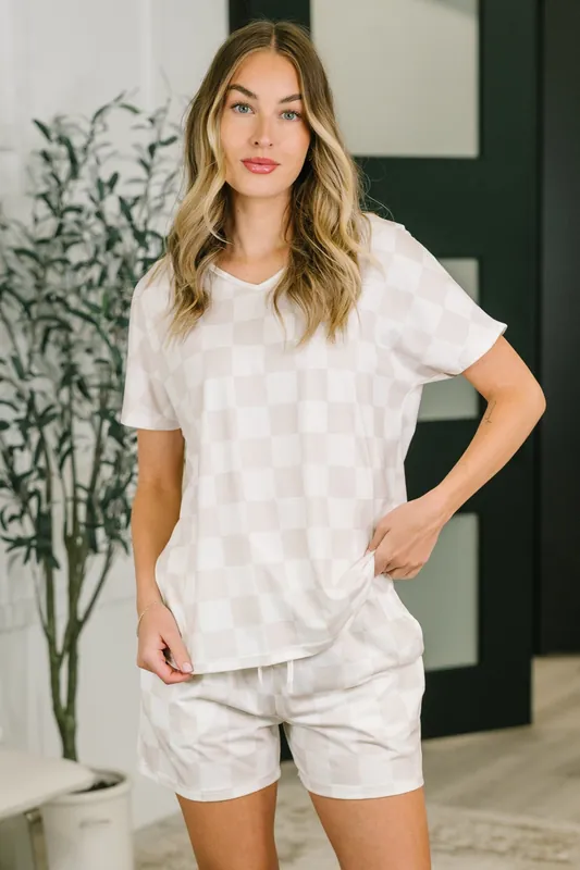 Waiting There for You Checkered Top and Bottom Set - One Eleven North