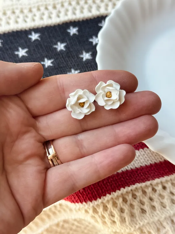 Gardenia Studs - Shop Something Earthy