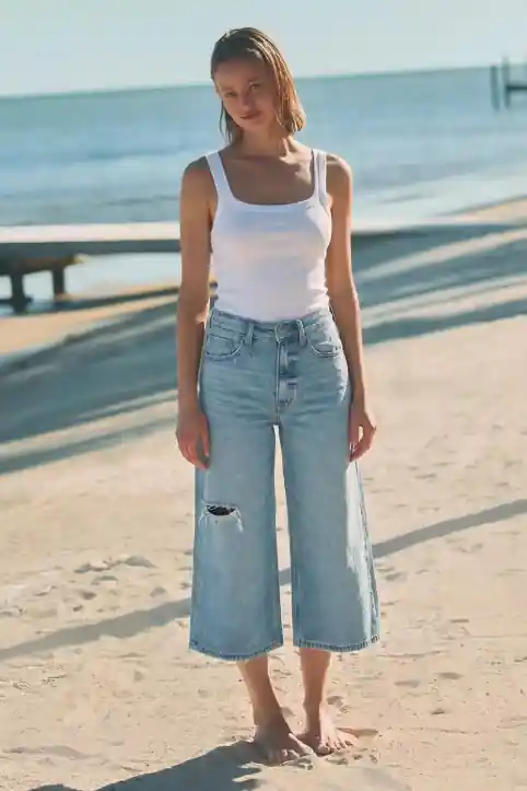 *HYBRID STYLE* ULTRA HIGH RISE RELAXED JORT JEANS - Artemis Vintage