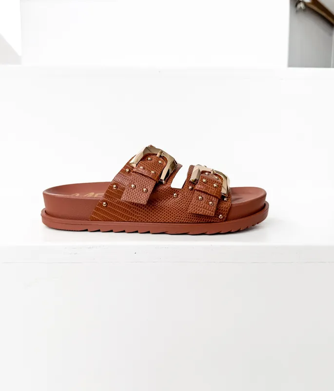 Marigold Sandal in Cognac - Rural Haze