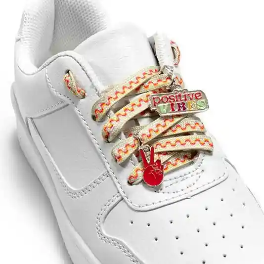 Shoelaces w/ Positivity Charms Set - The Bullish Store