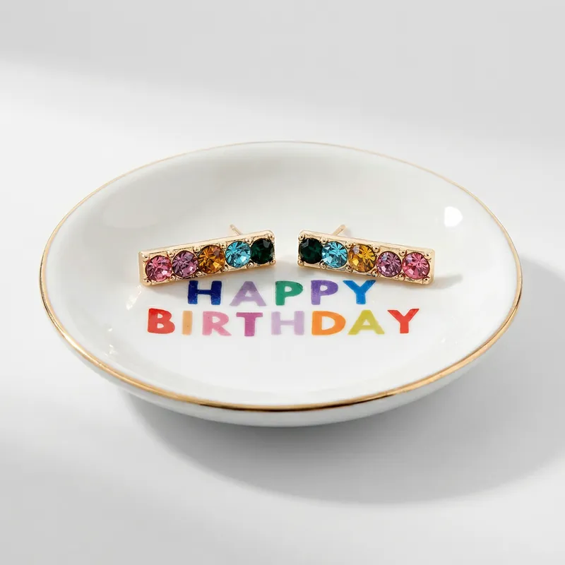 Happy Birthday Trinket Tray & Earring Set - The Bullish Store