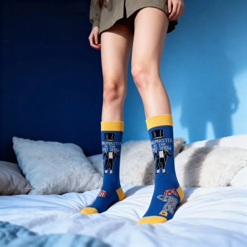 Ringmaster Of The Shit Show Funny Socks - The Bullish Store