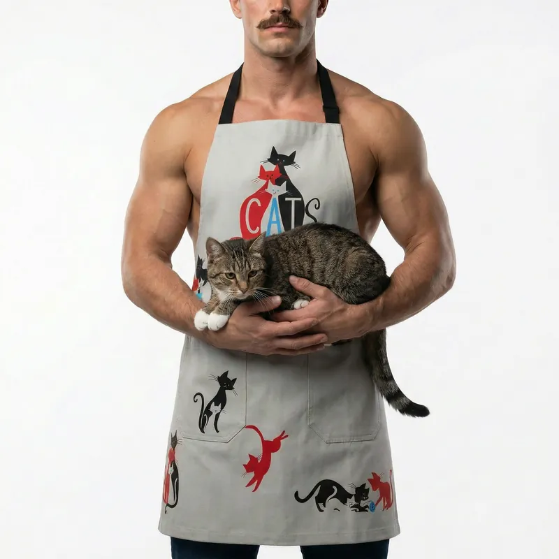 Cats. Slightly Obsessed With Them Funny Cooking and BBQ Apron Unisex - The Bullish Store
