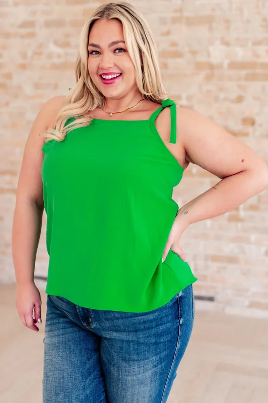 A Little Closer Shoulder Tied Tank Top - Spin