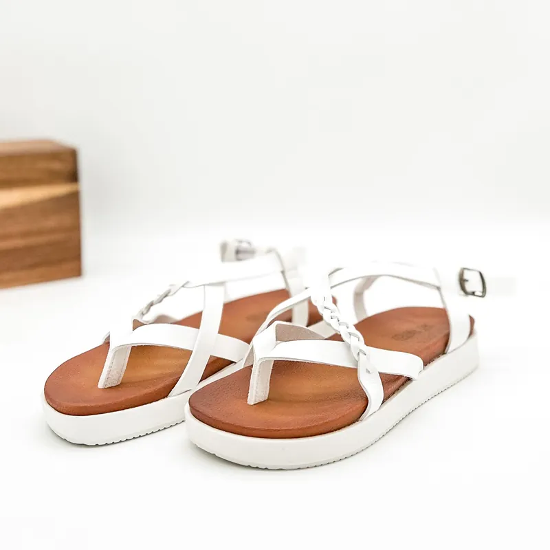 Sela Sandal in White - Rural Haze