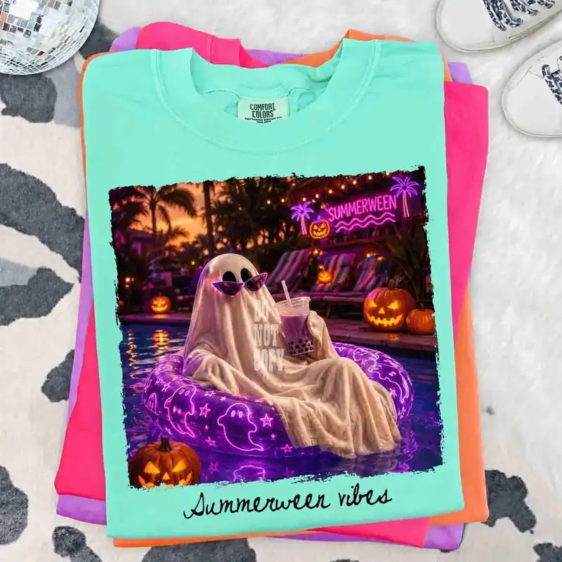 Summerween Vibes Graphic Tee - Anchored Grace Boutique