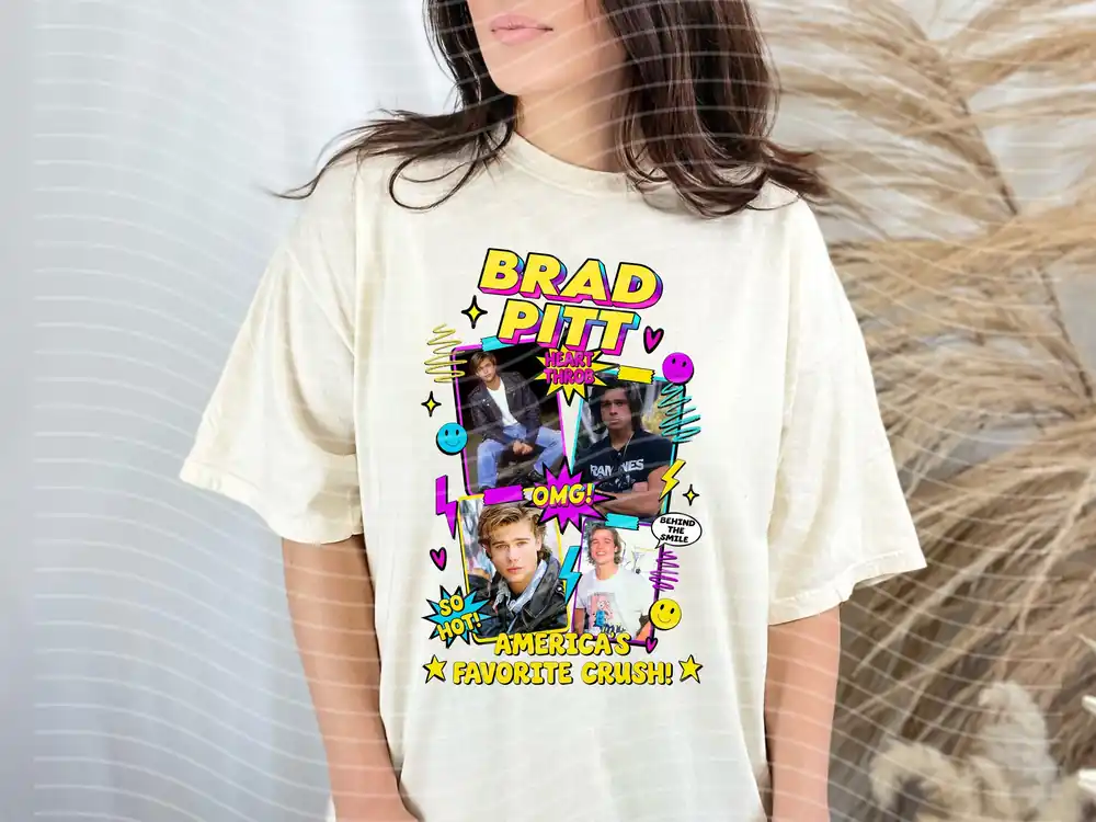 Teen Crush Brad P Graphic Tee - Anchored Grace Boutique
