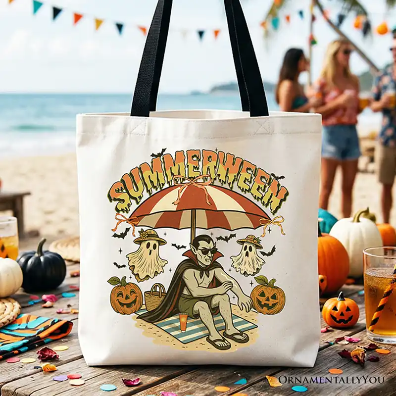 Summerween Vampire Dracula Tote Bag - OrnamentallyYou