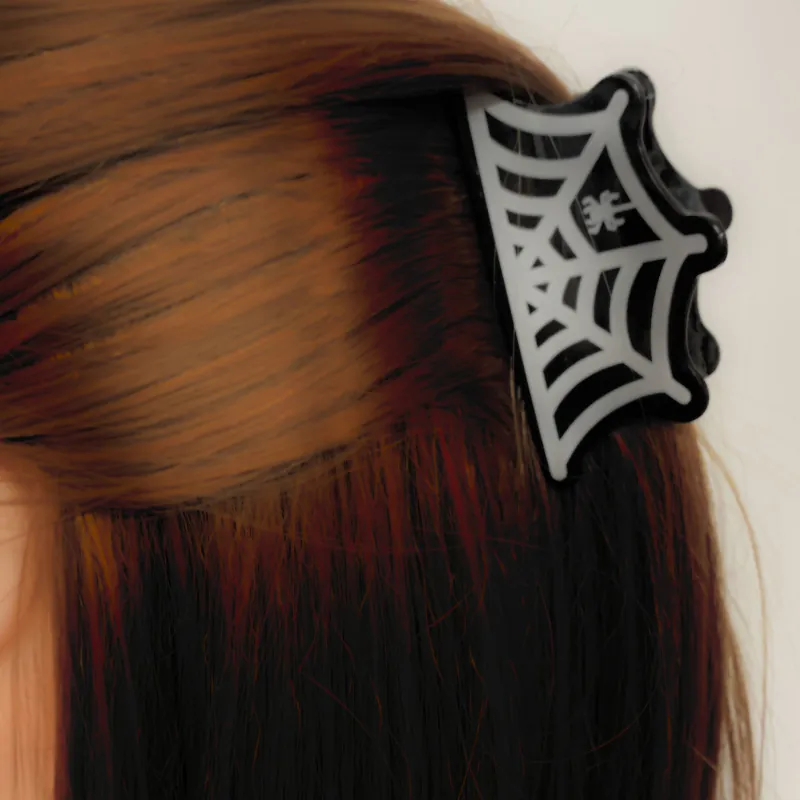 Velvet Claws Spider and Web Mini Hair Claw - The Bullish Store