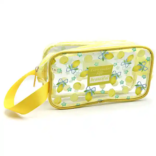 Lemon Print Clear Cosmetic Bag - Adelyne's Boutique & Gifts