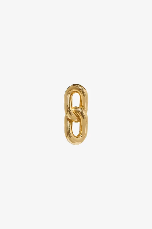 Mini Double Link Stud - Gold