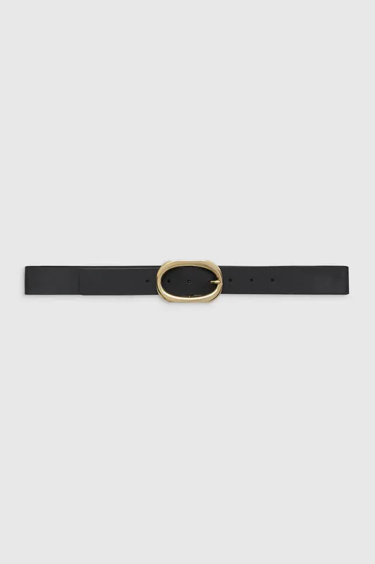 Signature Link Belt - Black With Gold