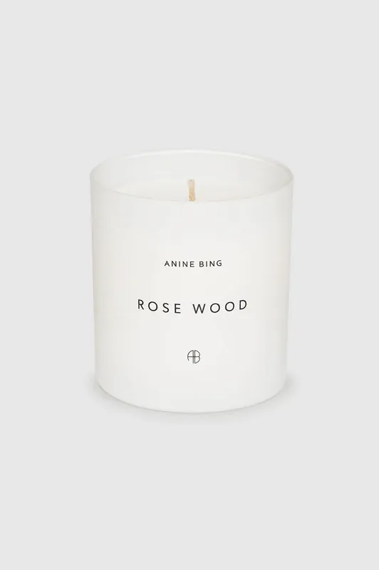 Rose Wood Candle - White