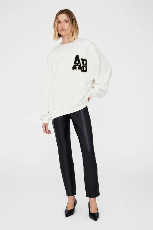 Miles Oversized Sweatshirt Letterman - Off White