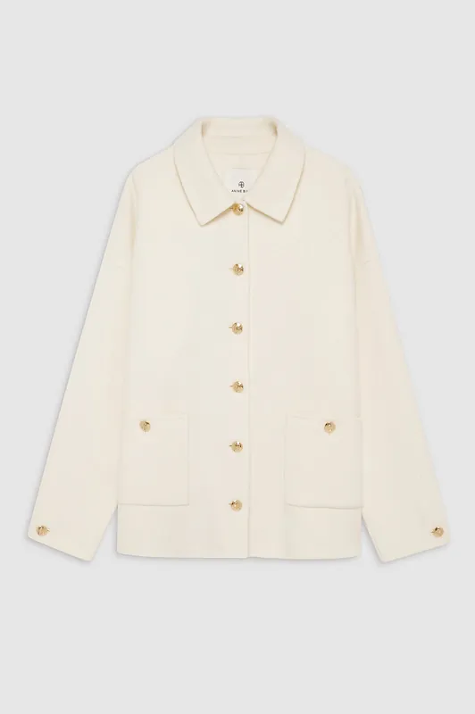 Luca Jacket - Ivory Cashmere Blend