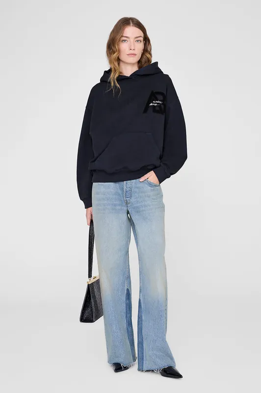 Jaci Hoodie Letterman - Vintage Black