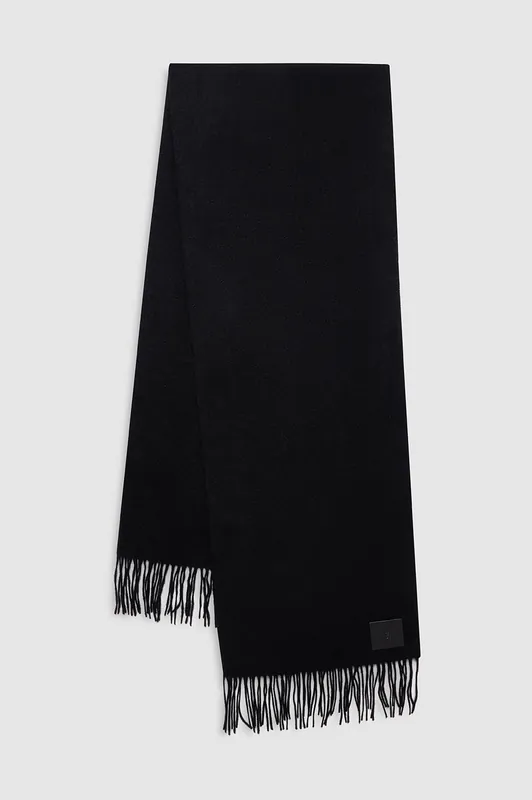 Augustina Scarf - Black Wool