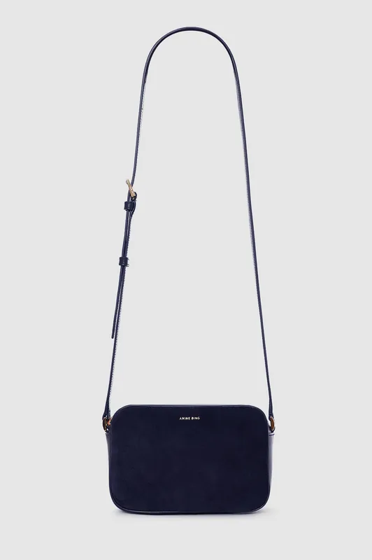 Elly Camera Bag - Navy Suede