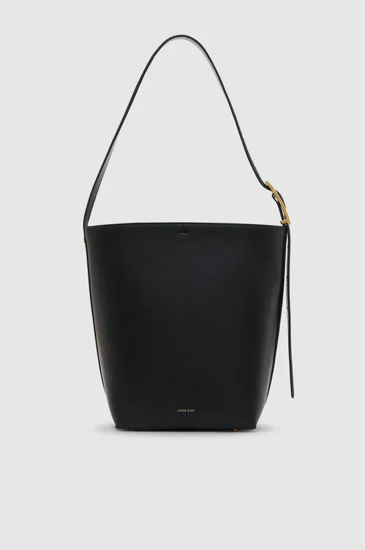 Elly Bucket Bag Grained Leather - Black
