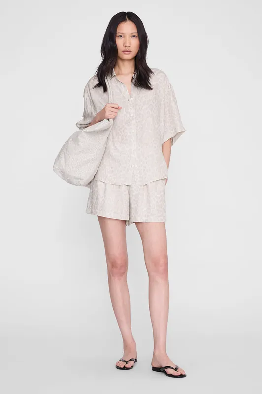 Coco Shirt - Washed White Leopard