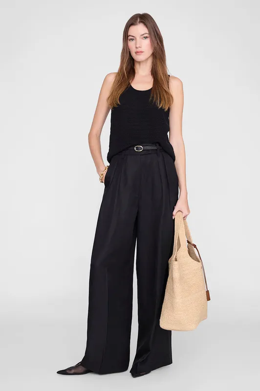 Lou Trouser - Black Linen Blend