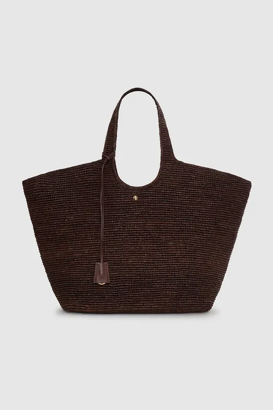 Lili Tote Raffia - Dark Brown