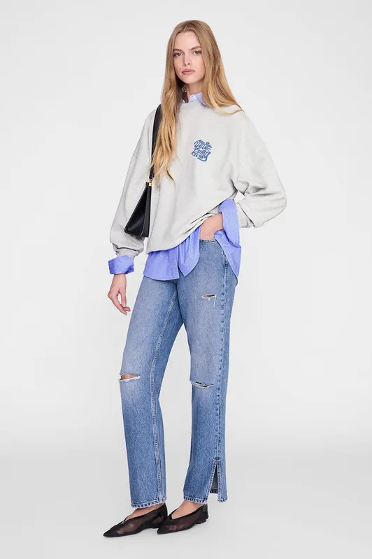 Miles Sweatshirt Waves - Heather Grey