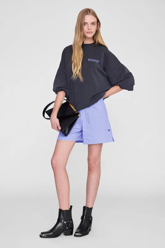 Miles Sweatshirt Palm - Washed Black