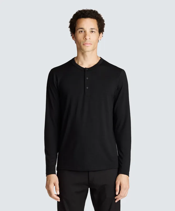 Men's Long Sleeve Merino Henley - Unbound Merino